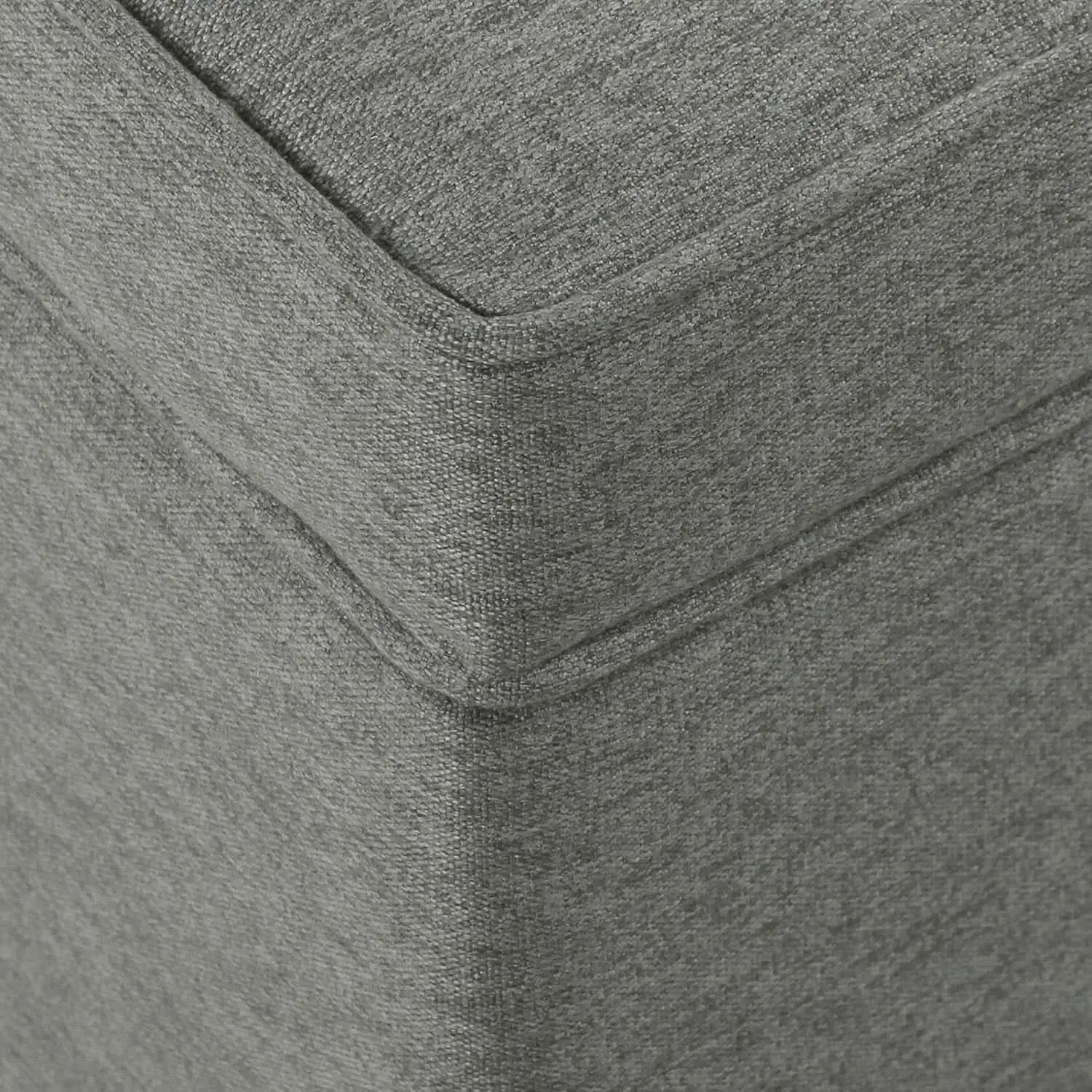 24 Inch Gray Fabric Hidden Storage Ottoman With Hinged Lid from PriceLows™