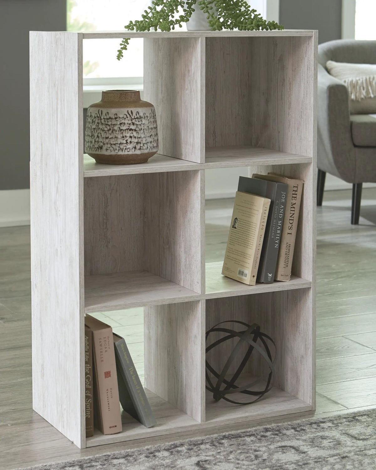 Paxberry Cube Organizer | Whitewashed Eight-Cube Design | Coastal Chic Style | Weatherworn Finish