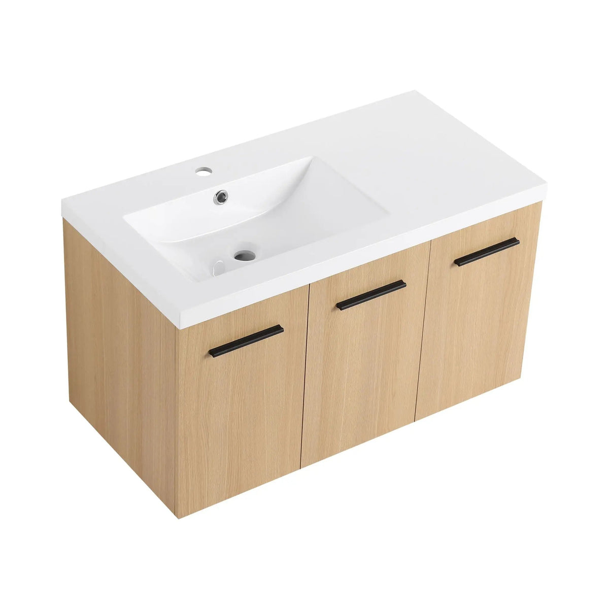 Wall Mounted Floating Bathroom Vanity | 3 Door Modular | Gel Coat Sink