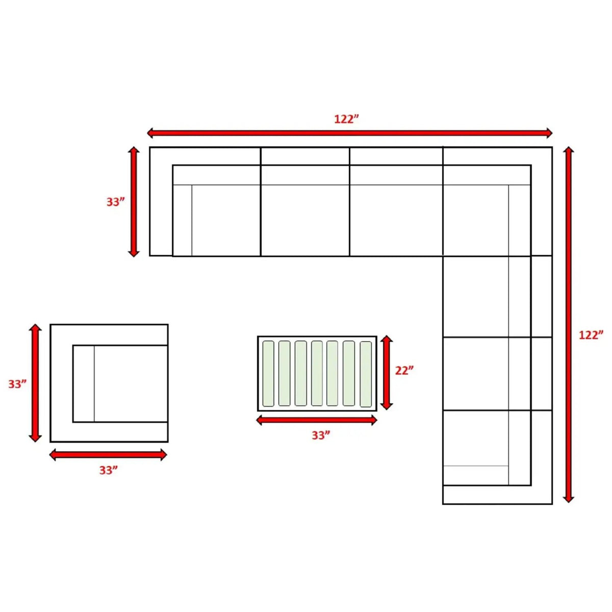 Outdoor Sectional Set | Handcrafted Wicker | Ultra-Soft Cushions | Entertainment Seating