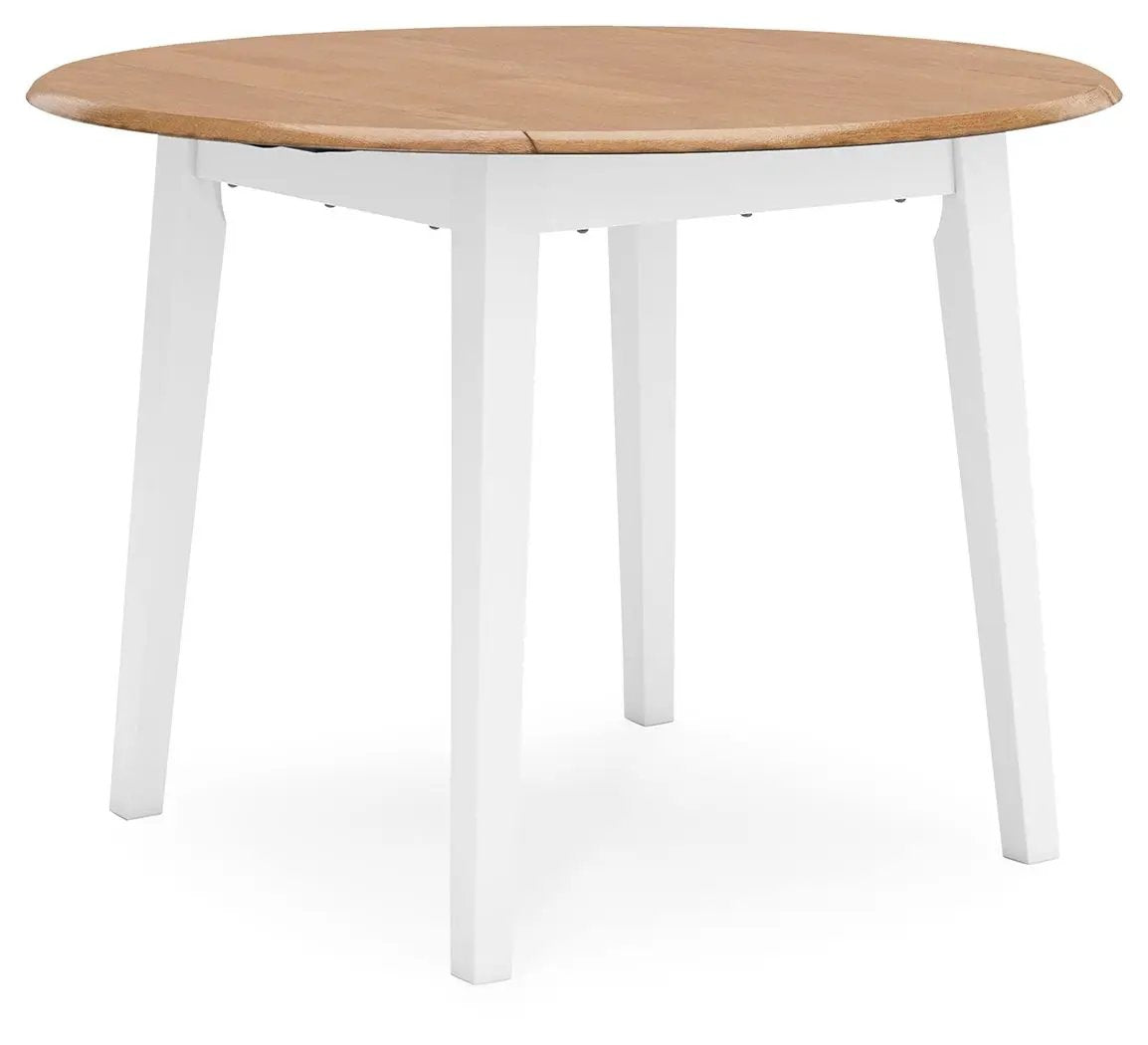 Gesthaven Round Drop Leaf Dining Table | 42 Inch Diameter | Casual Relaxed Style | Natural Wood Tone