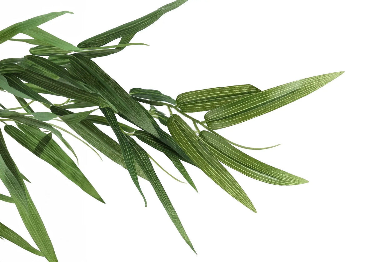 50 Inch Artificial Bamboo Tree | 640 Green Leaves | Indoor Faux Floor Plant | 5 Inch Sleek Pot