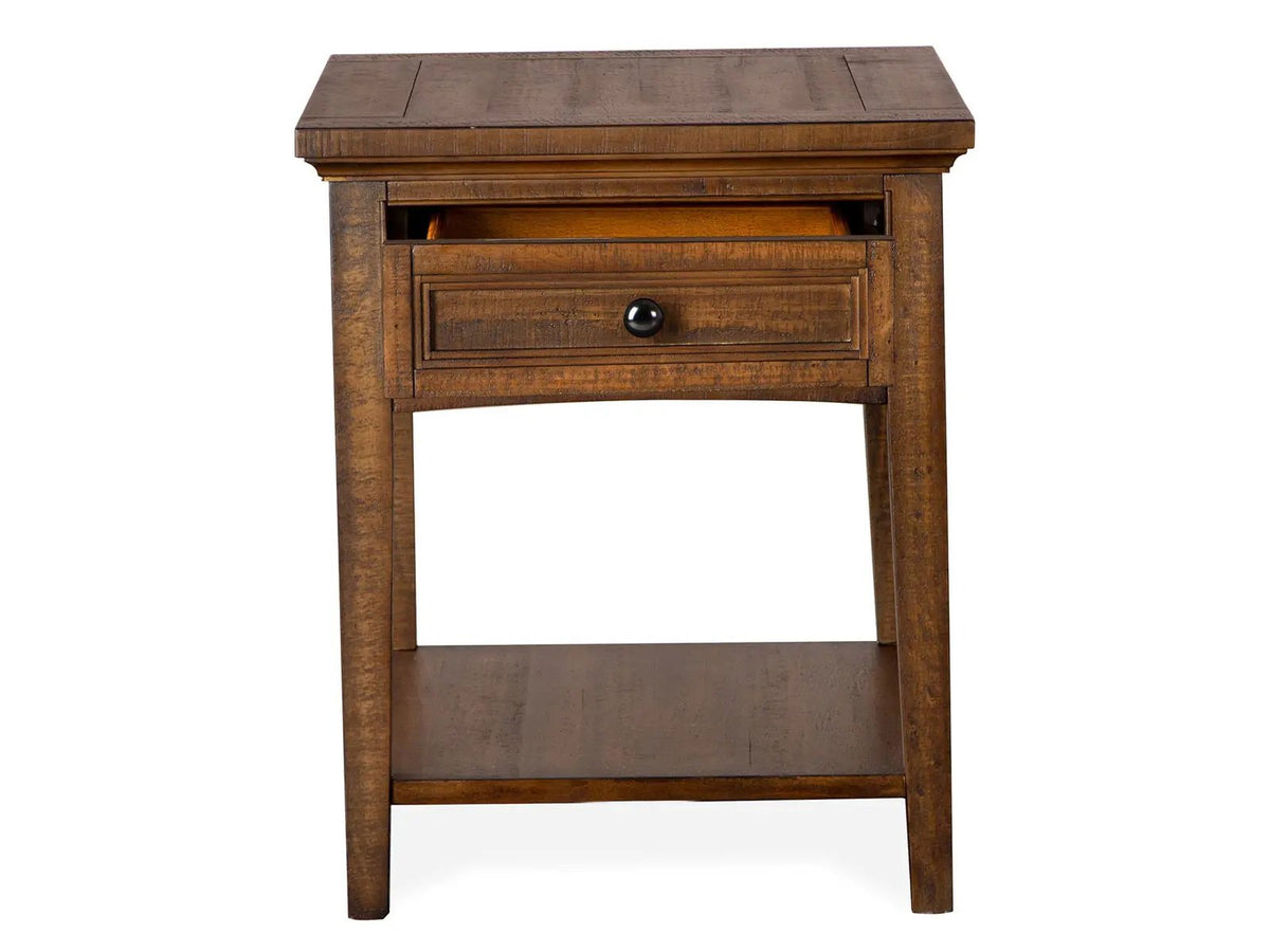 Bay Creek Rectangular End Table | Classic Styling | 26 Inch Width | Stunning Hardware