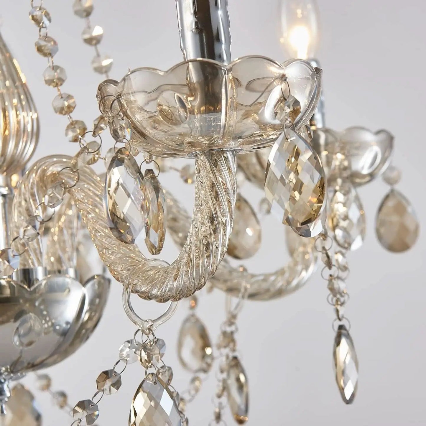 Champagne Crystal Chandelier 5 Light Modern Bedroom from PriceLows™