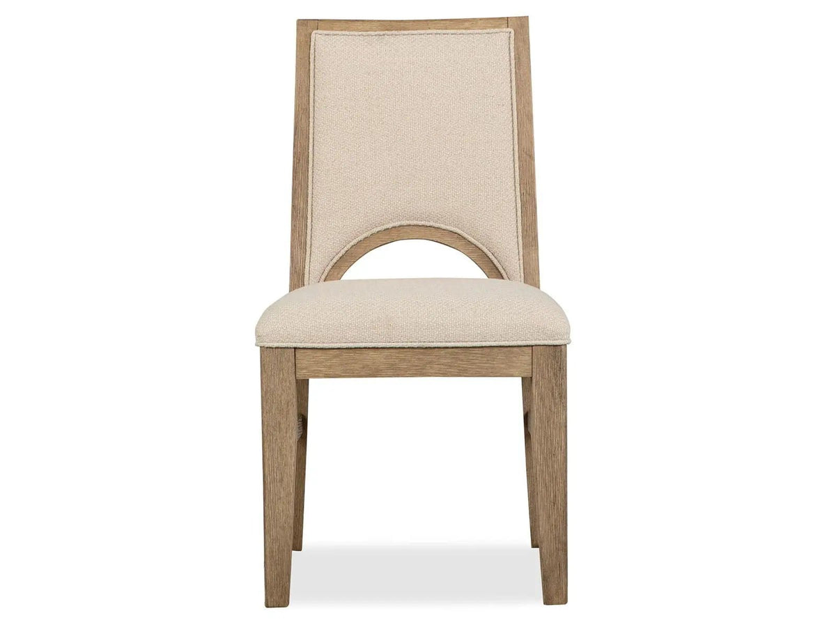 Tristan Upholstered Side Chair (Set of 2) | 24.19 x 19.75 x 36 in | Oak Veneer & Metal | Swiss Coffee