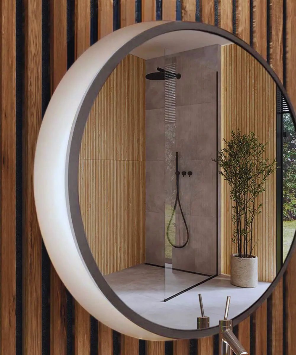 Bathroom Vanity Mirror | Backlit Led Light | Satin Nickel | 30 Inch