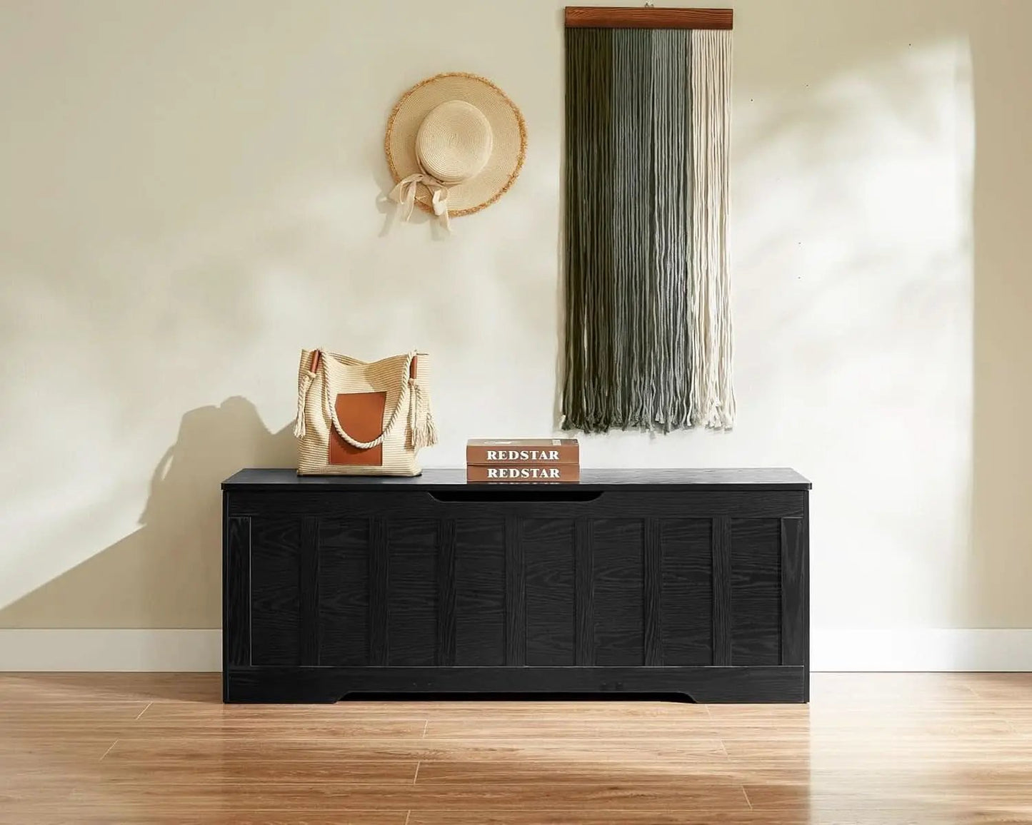 ExtraLarge 51.2 InchesHigh Storage Chest Bench Black from PriceLows™
