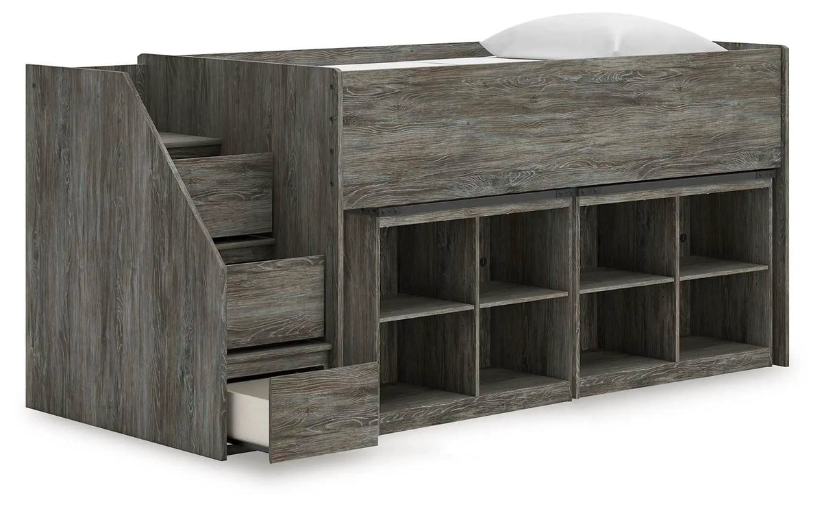 Frandern Loft Bed | 6 Pieces | Metal | Bedroom