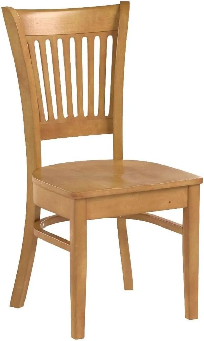 Vancouver Slat Back Wooden Seat Dining Chairs Oak Set Of 2 from PriceLows™