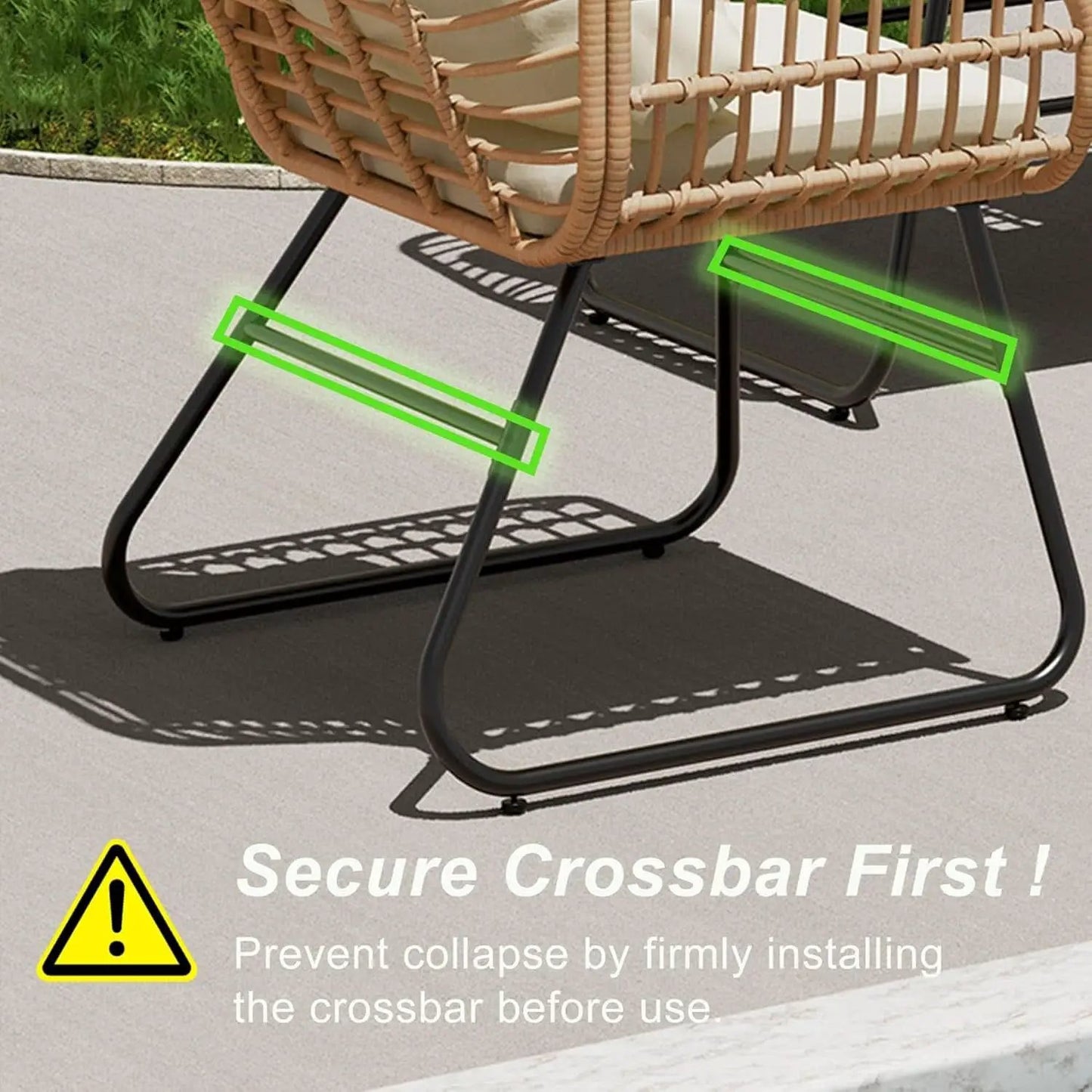 Stylish Four-Piece Outdoor Rattan Furniture Set with Cushions from PriceLows™