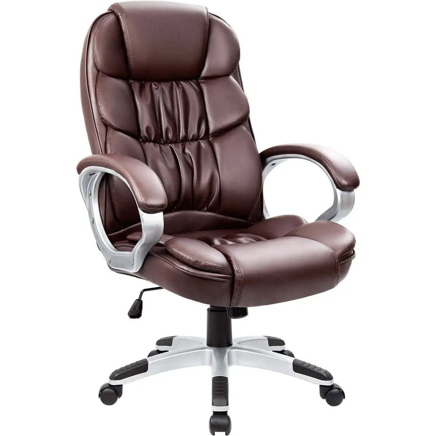 Ergonomic High Back Office Chair With Padded Armrests from PriceLows™