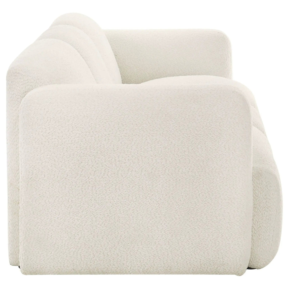 Dorset 2-piece Upholstered Round Track Arm Sofa Set | 2-Piece Set | Fabric | White