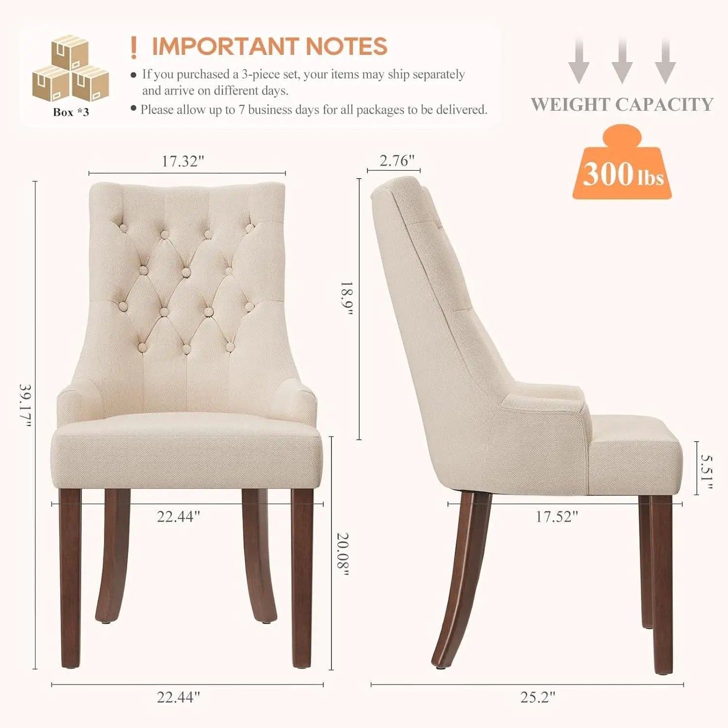 Beige Tufted Contemporary Dining Chairs Collection from PriceLows™