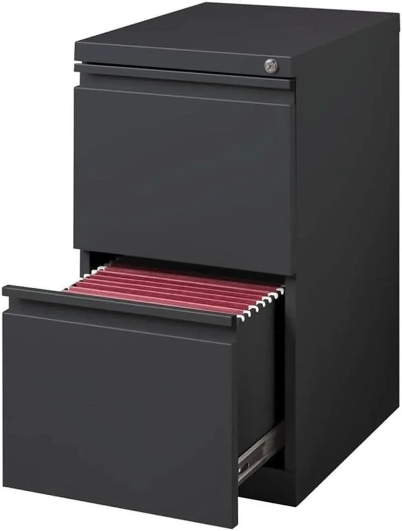 Two Drawer 27.75in Charcoal Metal Filing Cabinet Lockable from PriceLows™