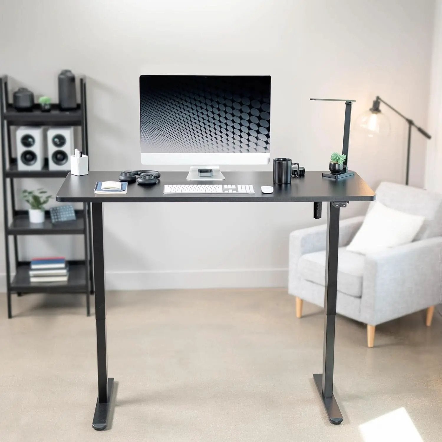 60 Inch Electric Height Adjustable Standing Desk Black from PriceLows™