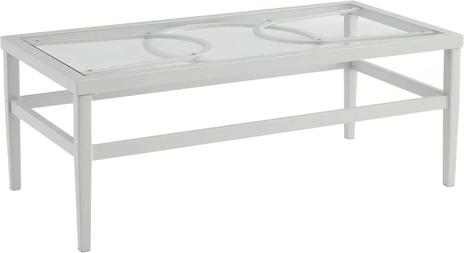 2 Piece Outdoor Coffee Table And Loveseat Set Gray Frame Creme Cushions from PriceLows™