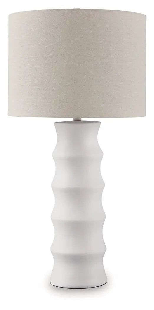 Veraleigh Poly Floor Lamp | 66 Inch Height | Scalloped Design | Fresh Finish