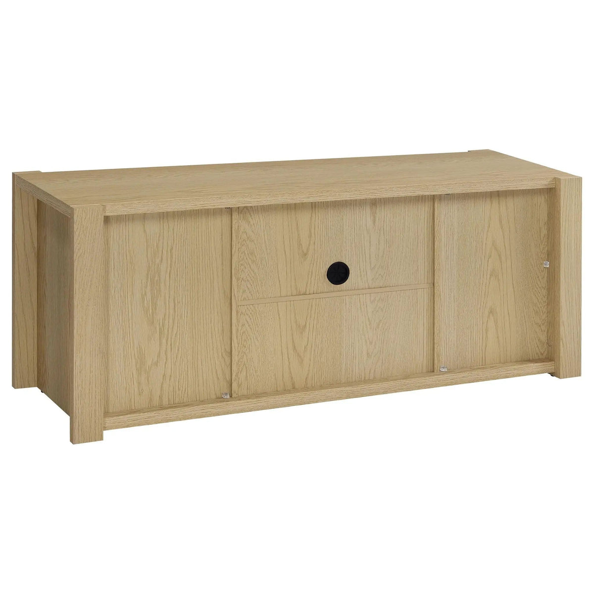 Laurelton 60-inch 2-door TV Stand Media Console | 60 x 17.5 x 23.5 in | Engineered Wood & Veneer | Light Oak