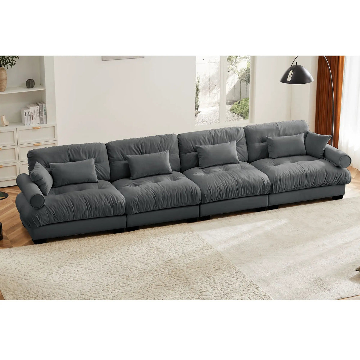 Sectional Sofa | Deep Seat Convertible | Modular Vintage | Oversized