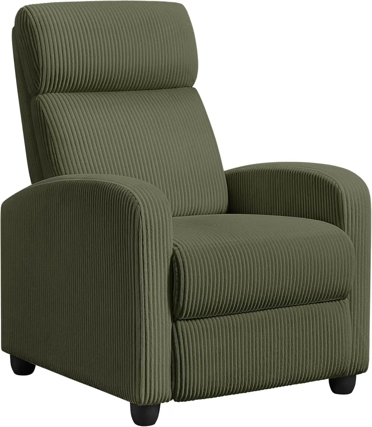 Dark Green Corduroy Adjustable Recliner Chair For Living Room from PriceLows™