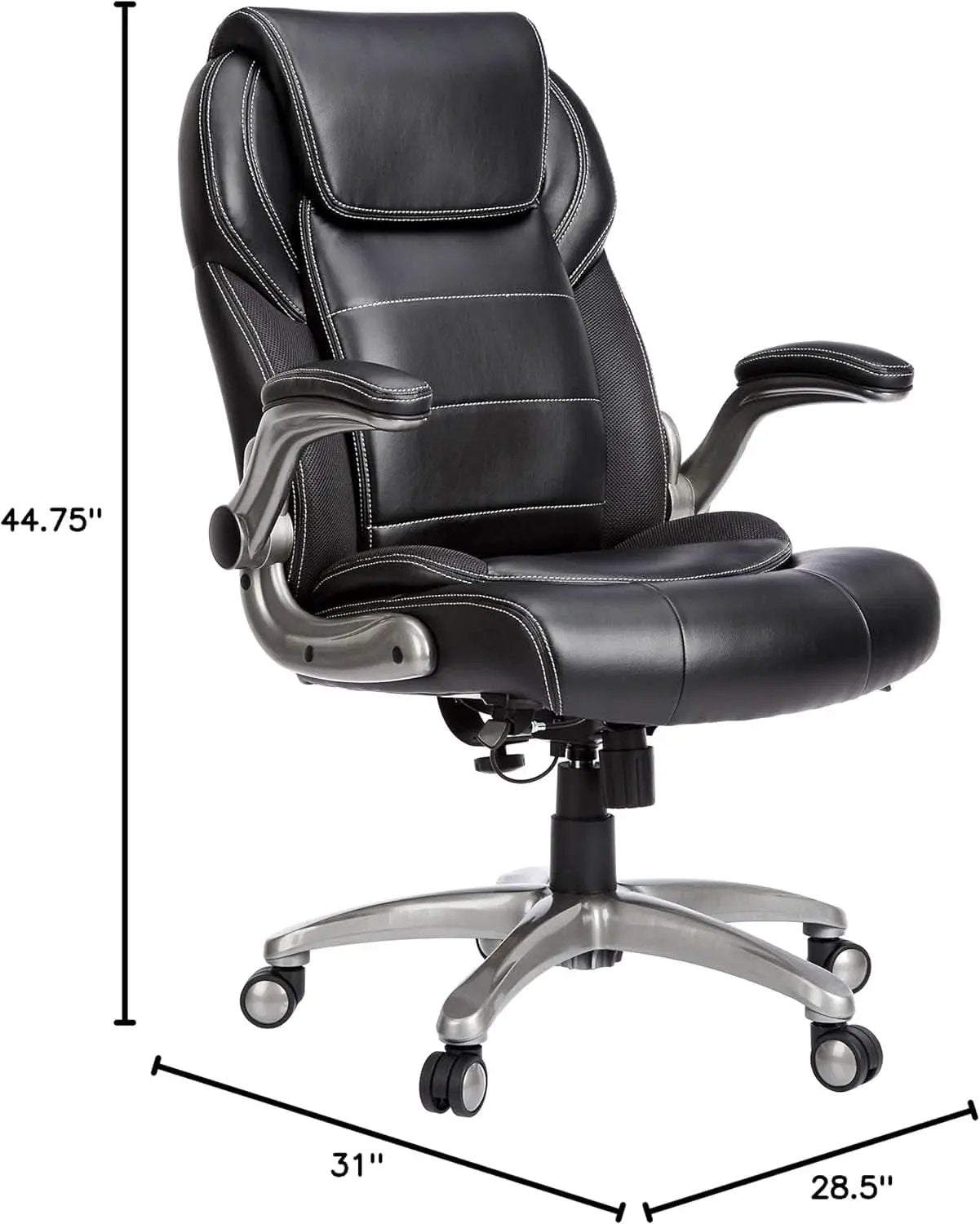 Ergonomic High Back Office Chair Black With Lumbar Support from PriceLows™