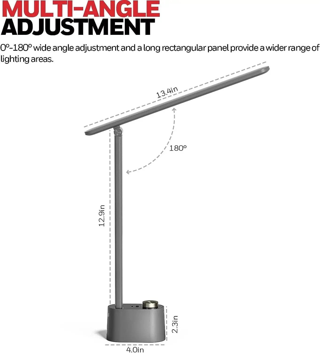 LED Desk Lamp H01 Pro Sunturalux 3 Color Modes Grey from PriceLows™