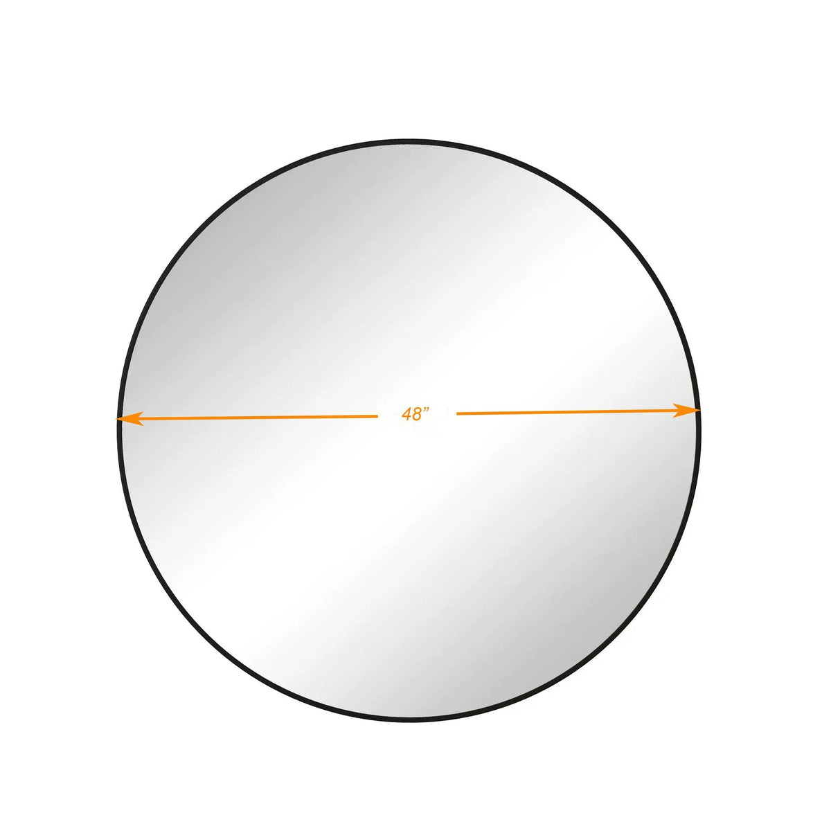 Round Wall Mirror | Metal Framed Circular Design | 48 Inch Diameter | Vanity And Dressing Use