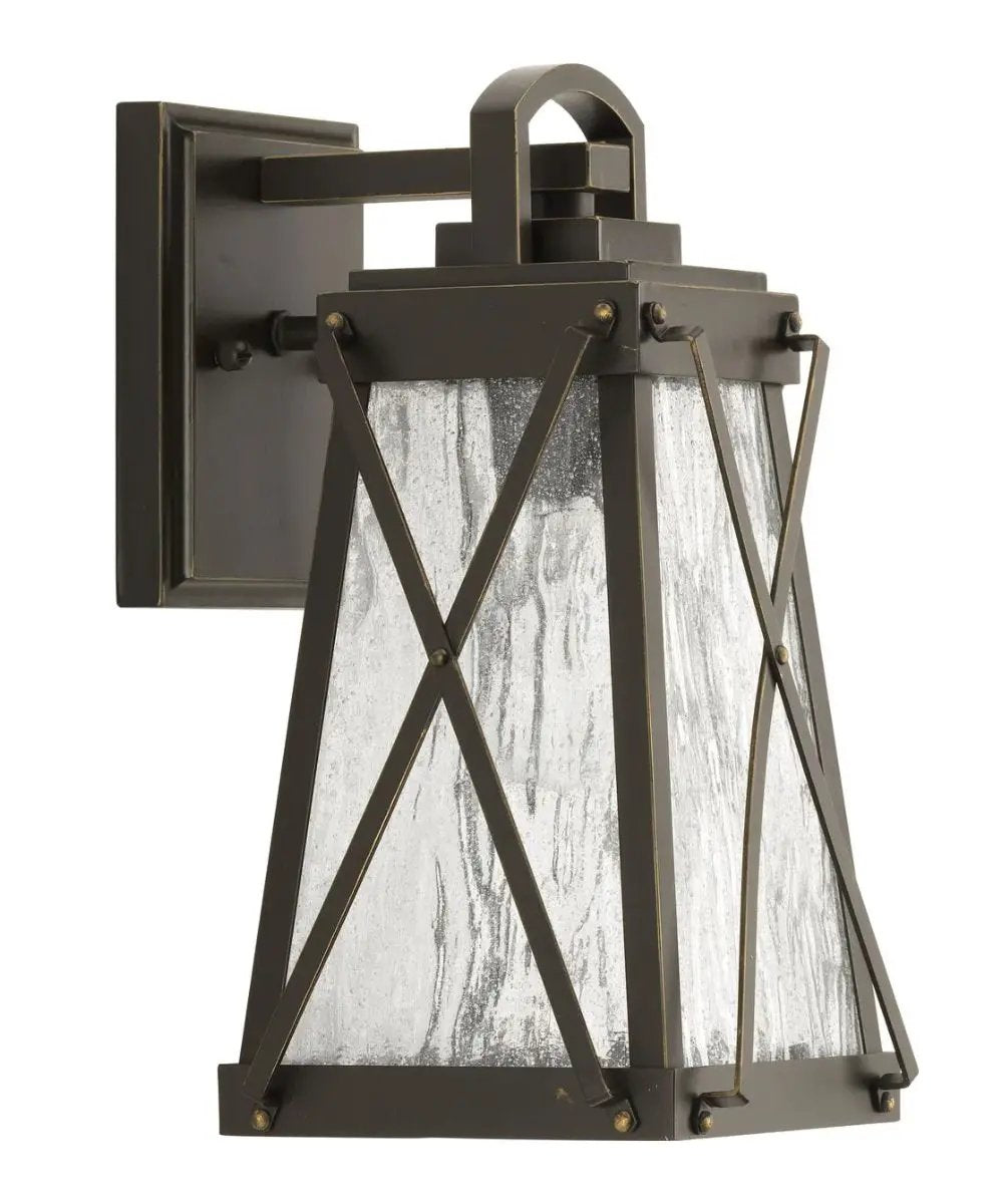 Outdoor Wall Lantern | 1 Light | 12 Inch Height | Antique Bronze Finish