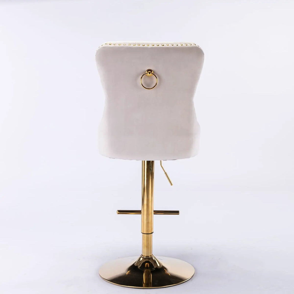 Swivel Barstools | Set Of 2 | Adjustable 25-33 Inch Seat Height | Tufted Back Upholstery