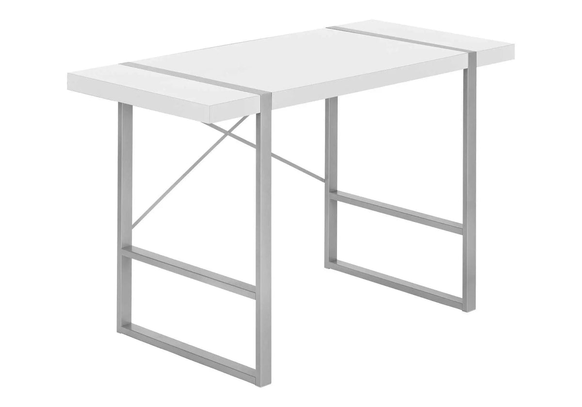 Industrial Computer Desk | 49 Inch Width | Robust Metal Legs | X-Shaped Support Bar