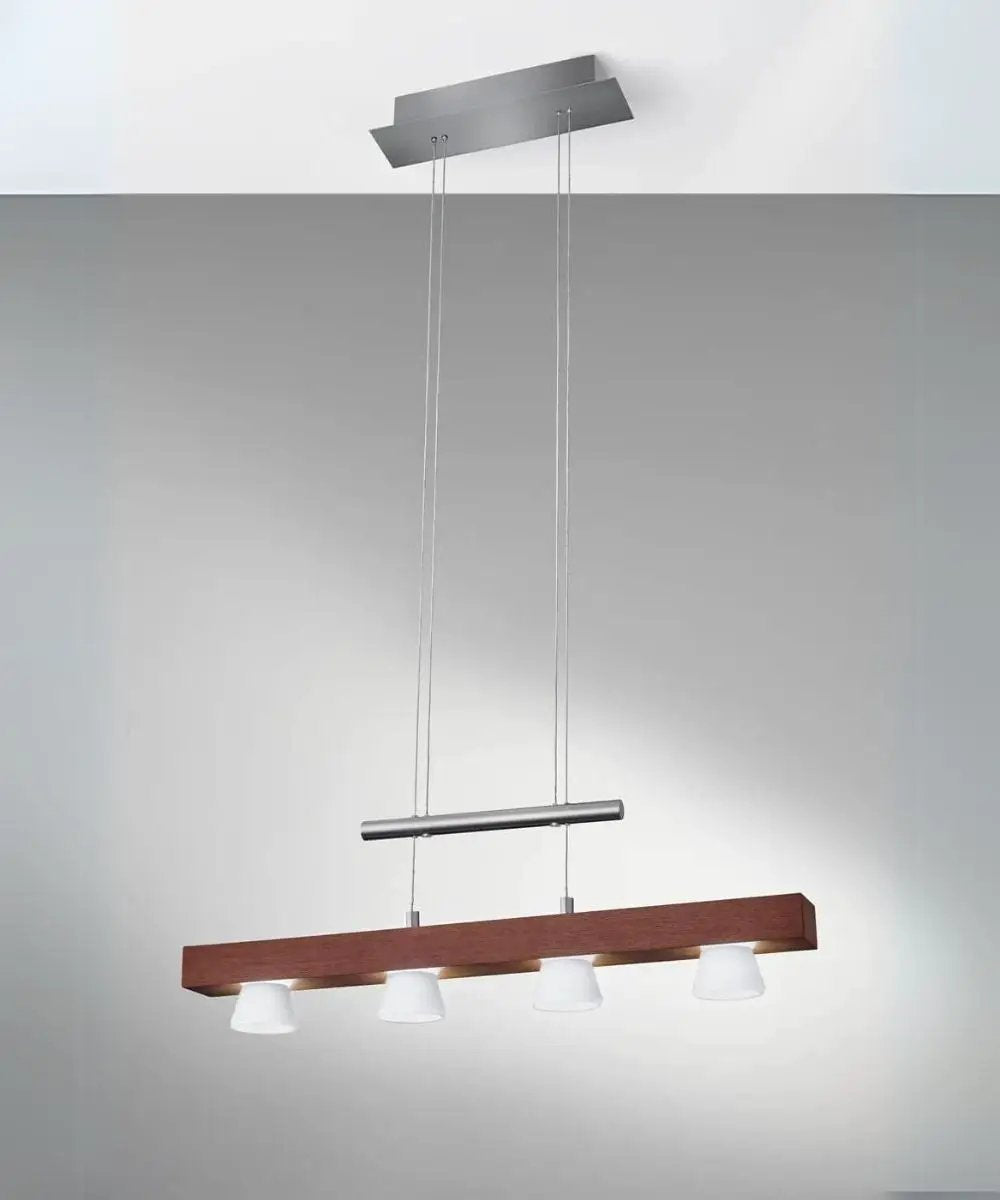 Modern LED Pendant Light | 4 Light | Height Adjustable | 24 Inch