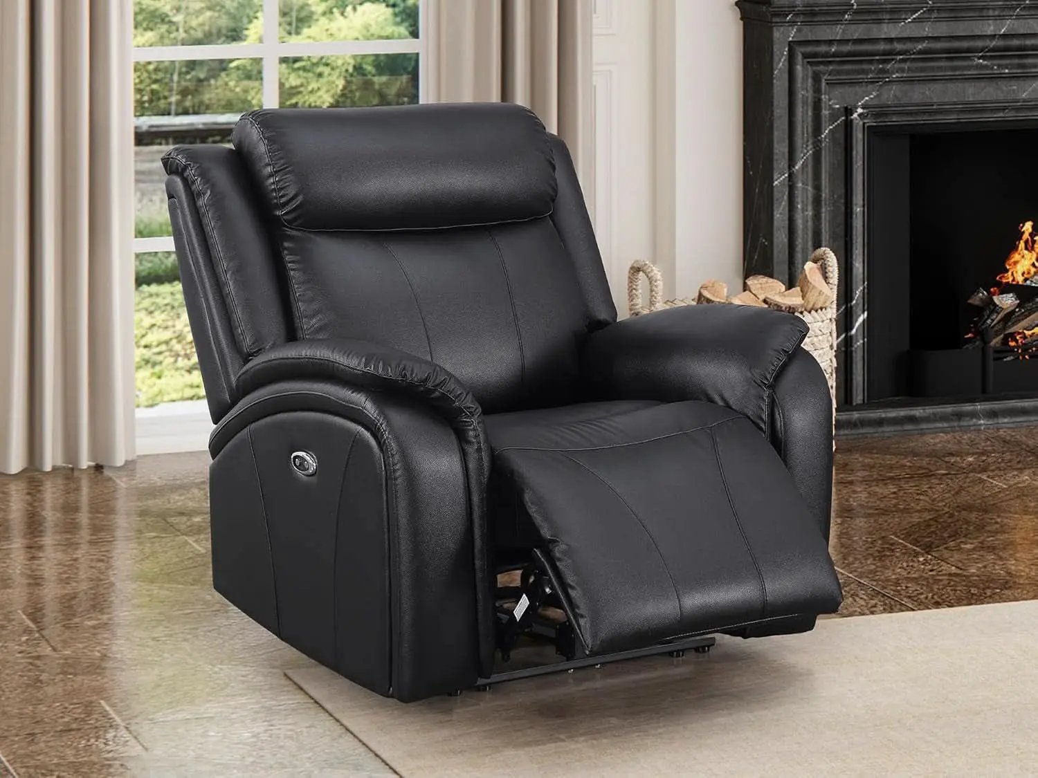 Power Recliner Sofa Set 3 Piece With Storage Black from PriceLows™