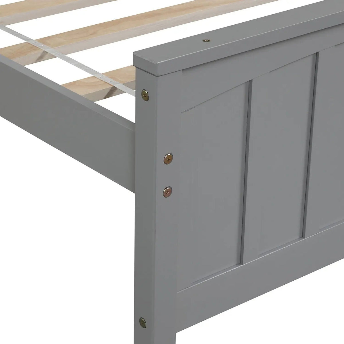 Wood Platform Bed | Headboard And Footboard | Classic Bed Frame | 41.1 Inch Height