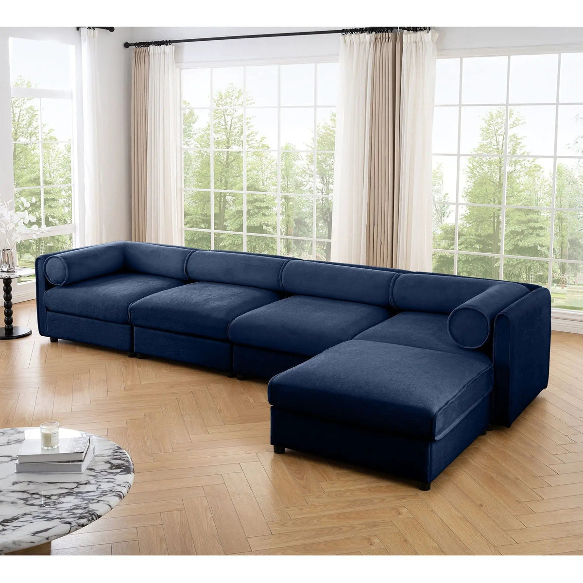 Contemporary Elegant Sofa With Storage And Ottoman 2 Piece Living Room Set | 2 Piece Living Room Set | Living Room Furniture | Living Room