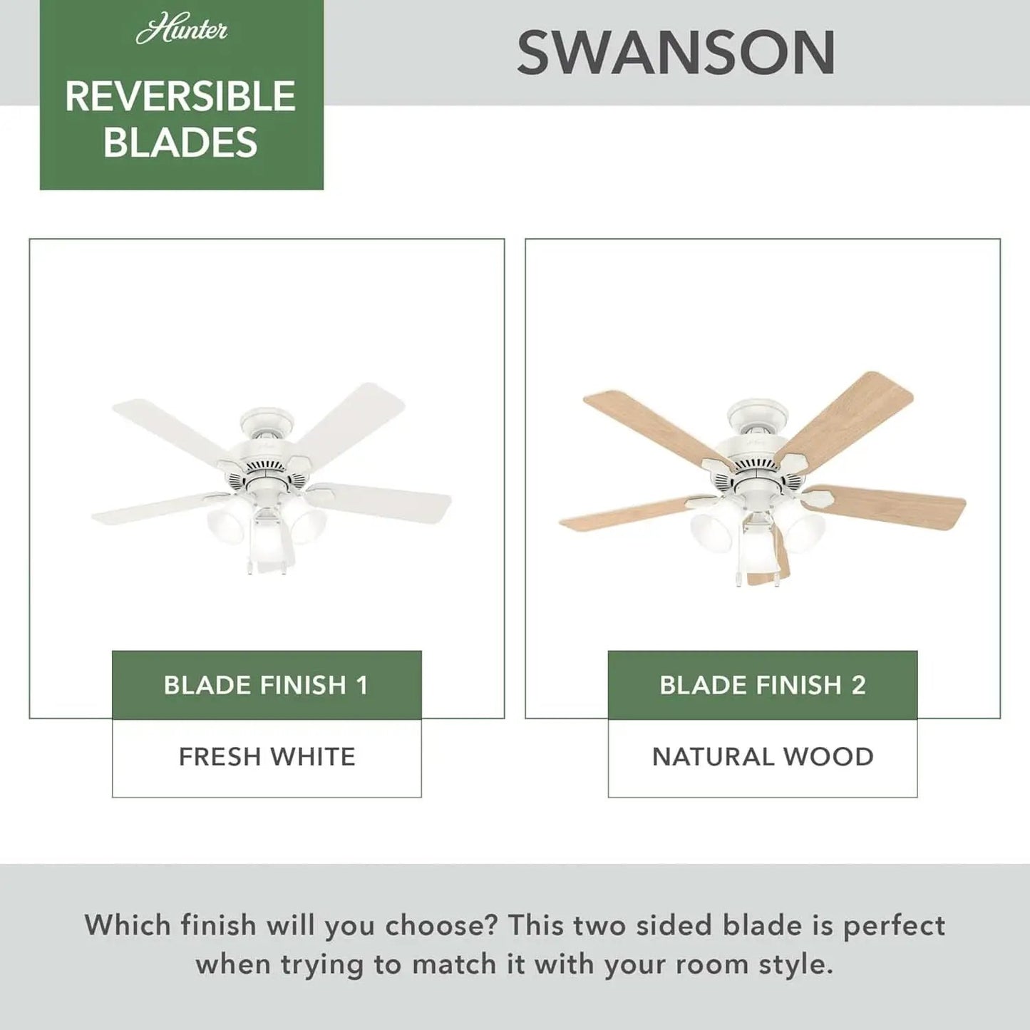 44 Inch Indoor Ceiling Fan With LED Lights Quiet Motor from PriceLows™