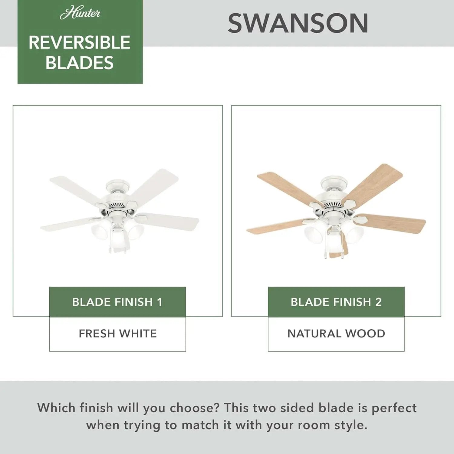 44 Inch Indoor Ceiling Fan With LED Lights Quiet Motor from PriceLows™