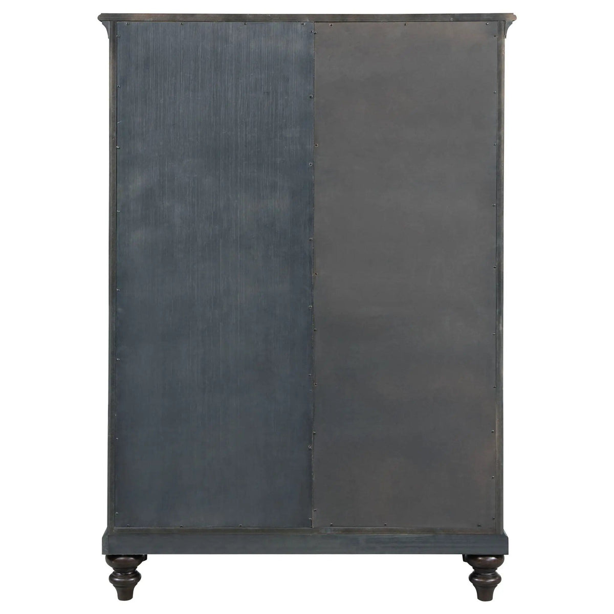 Andover 6-drawer Tempered Glass Door Chest Dark | 45.75 x 20 x 66.25 in | Oak Veneer & Tempered Glass | Oak