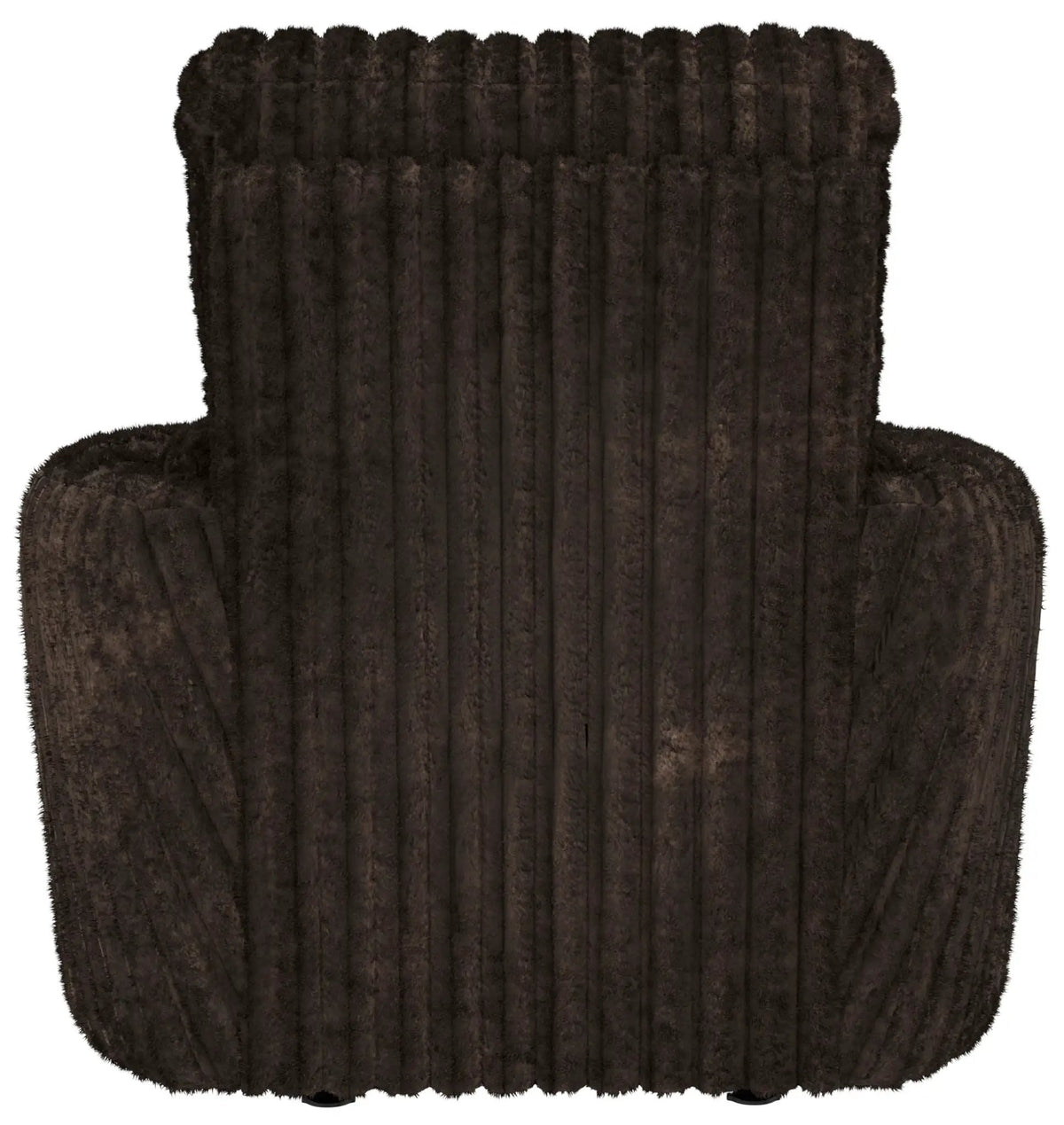 Daydream Swivel Glider Recliner | Unique Shape | Comfort Bolsters | Faux Fur