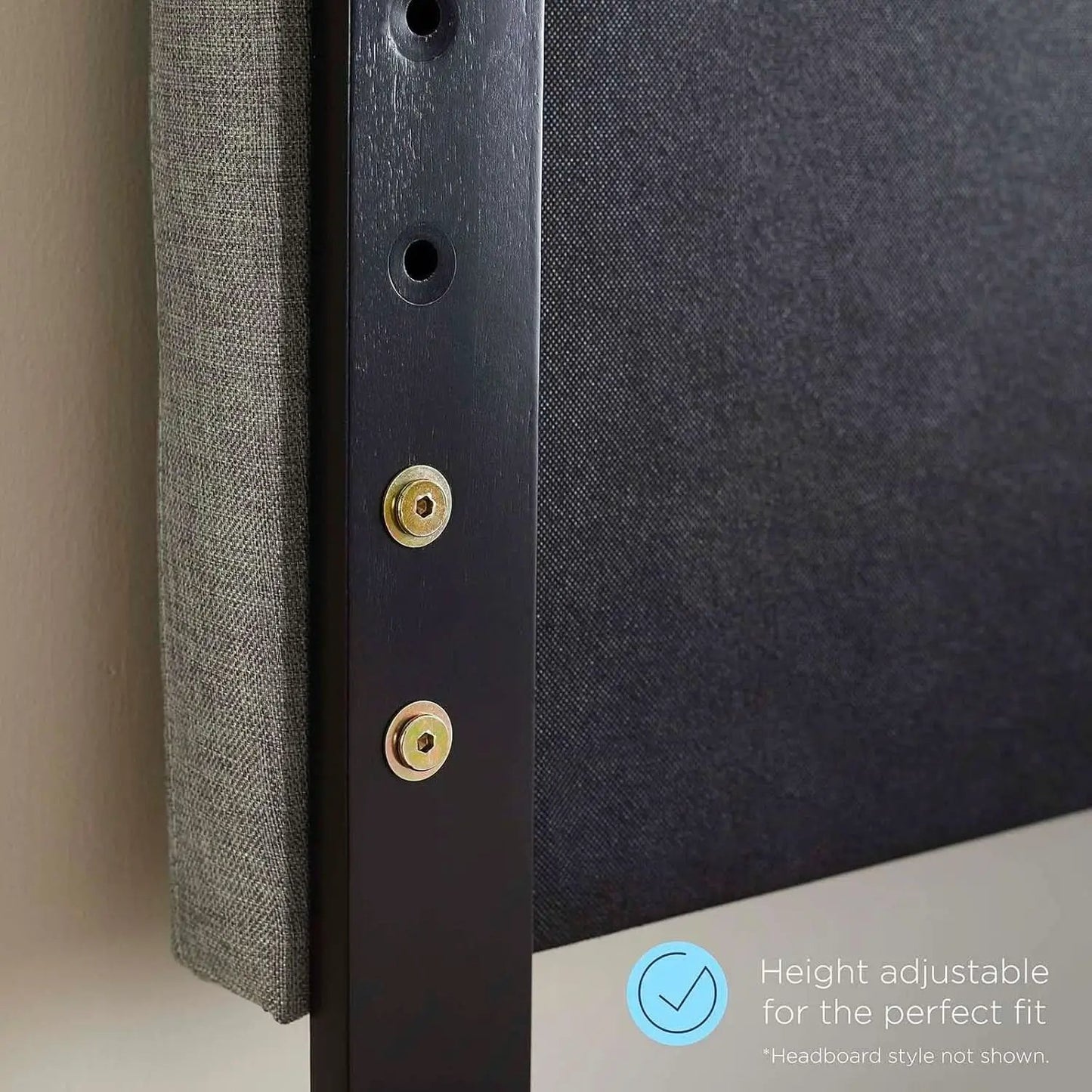 Navy Velvet King Headboard with Nailhead Trim and Foam from PriceLows™
