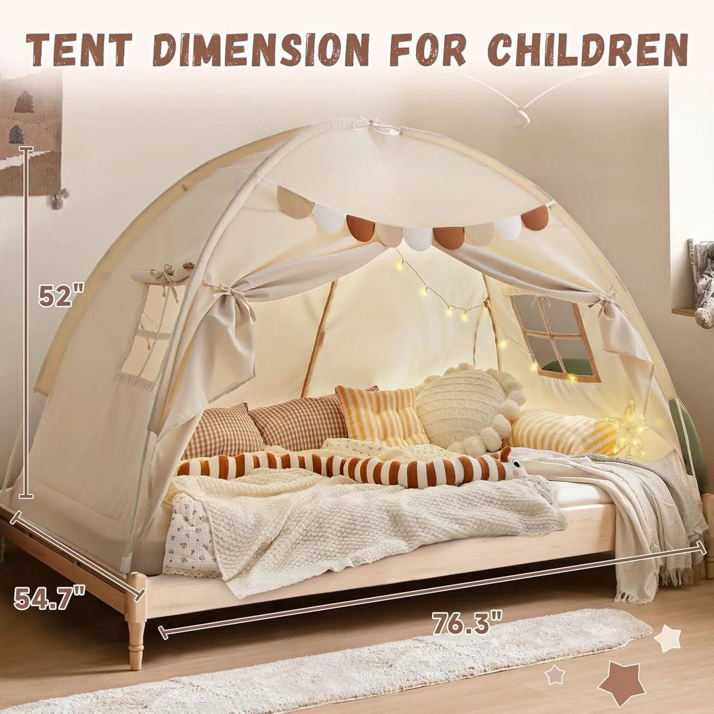 Full Size Bed Canopy Tent Blackout Polyester Cotton from PriceLows™