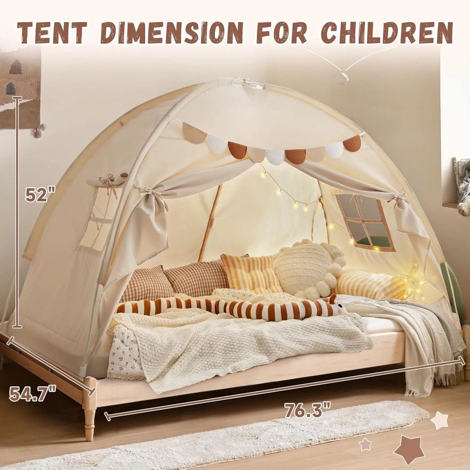 Full Size Bed Canopy Tent Blackout Polyester Cotton from PriceLows™