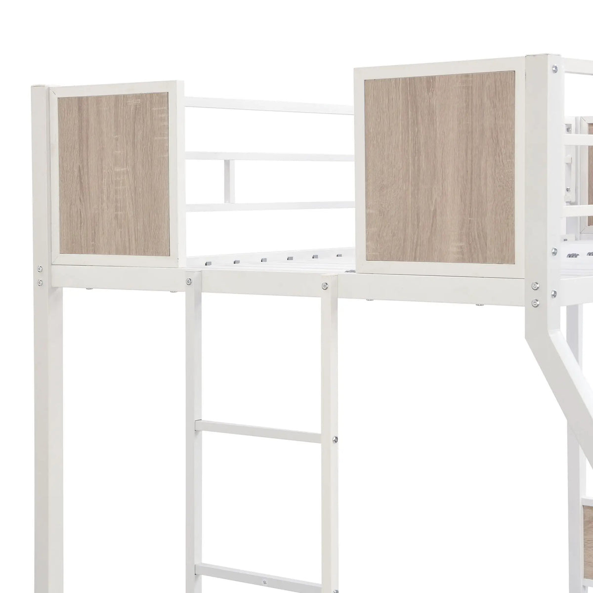 Modern Metal Bunk Bed | Dual Side Ladder | Steel Construction