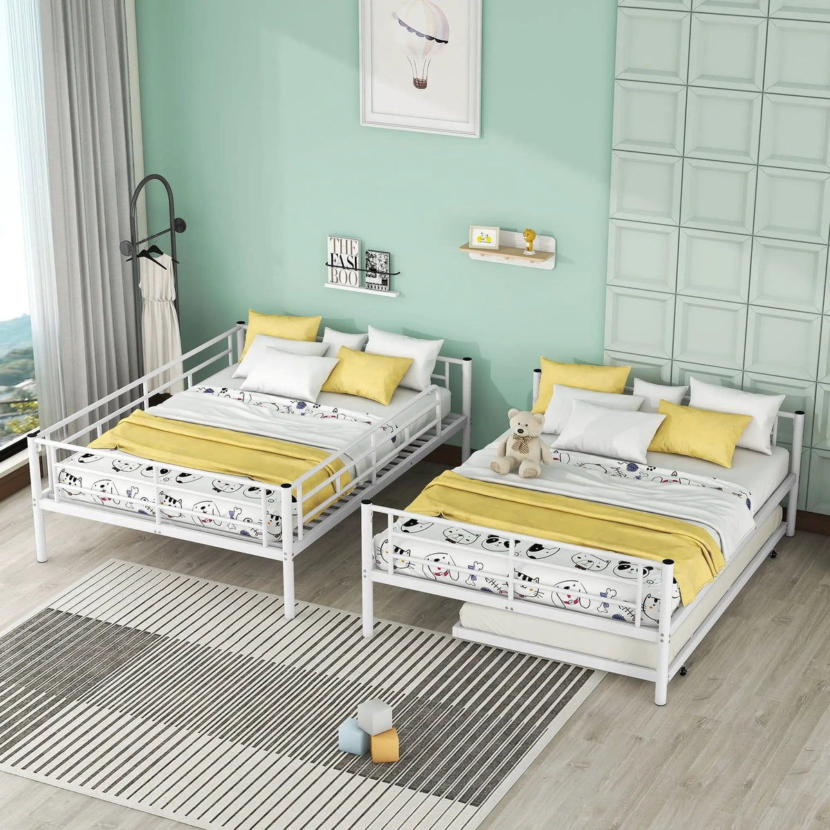 Steel Construction Bunk Bed | 4 Pieces | Steel | Bedroom