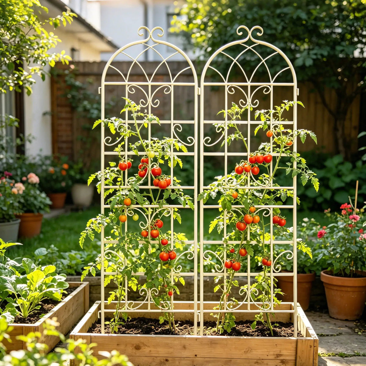 Metal Garden Trellis | Rustproof | 80 Inch Width | Single Or Double Use
