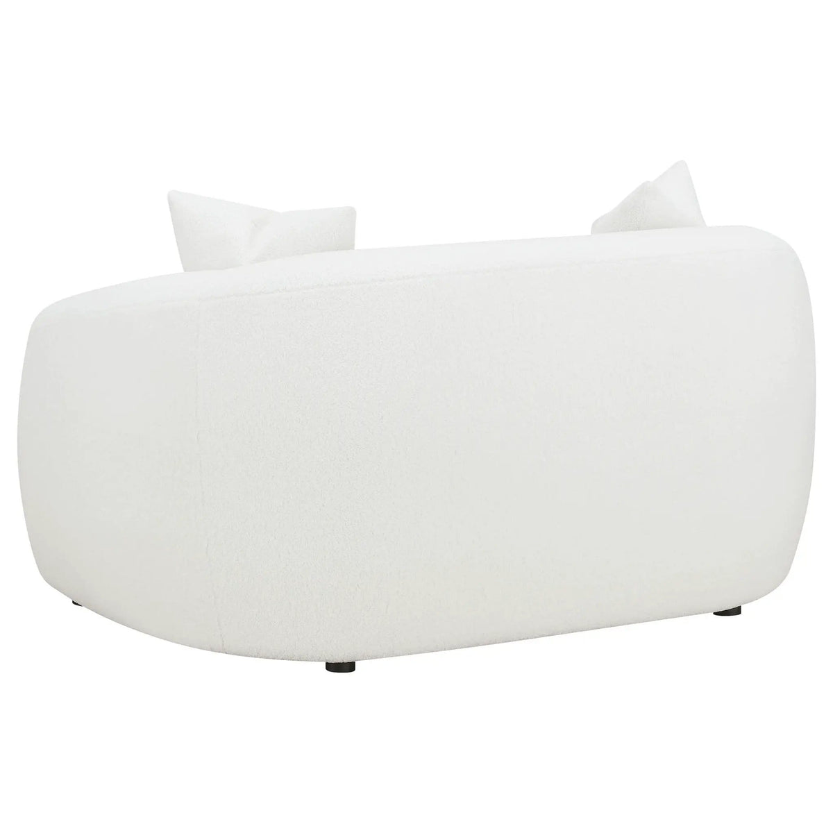 Isabella Faux Sheepskin Upholstered Loveseat | 68 x 42 x 32.5 in | Wood | Natural