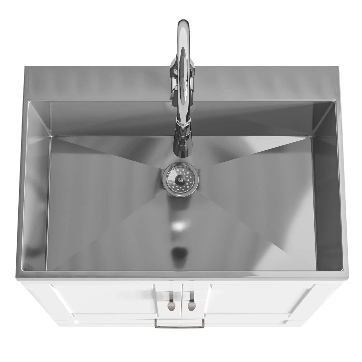 Reed Deluxe Laundry Cabinet | Pull-Out Faucet | Stainless Steel Sink | Two Doors And Bottom Drawer