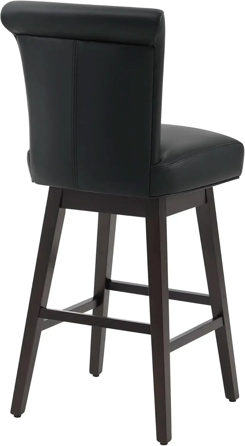 30 Inch Counter Height Swivel Bar Stools Set Of 2 Black from PriceLows™