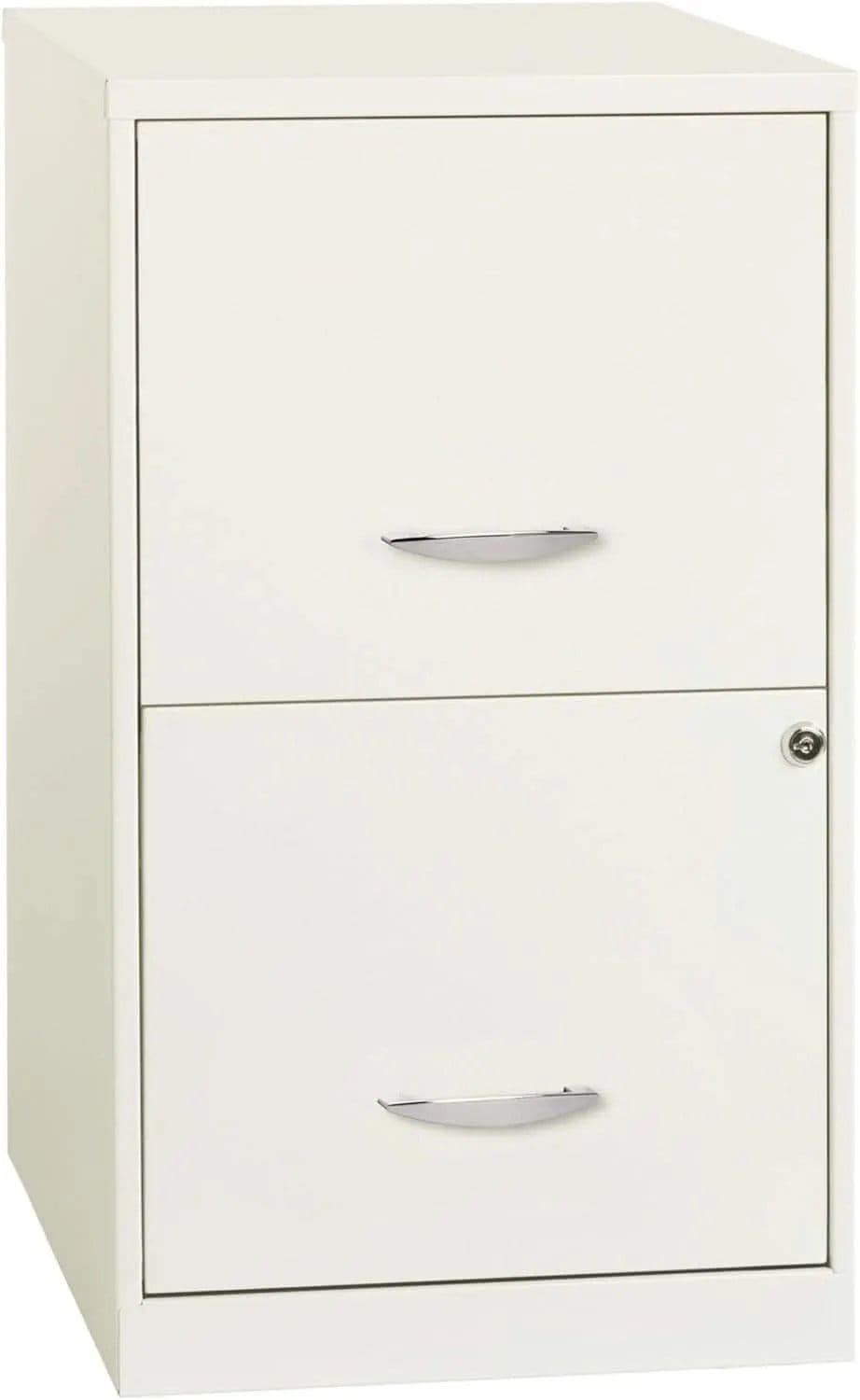 2-Drawer File Cabinet White 14.2 X 18 X 24.5 Inches Locking Drawers Steel Enamel from PriceLows™