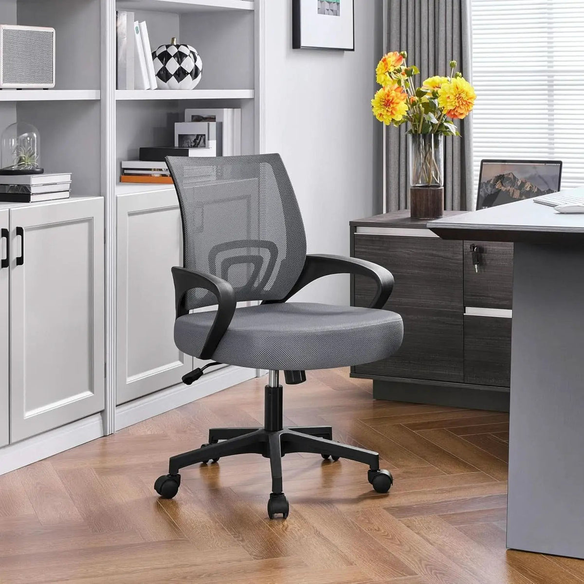 2 Pack Ergonomic Mesh Office Chairs With 360 Degree Rolling Casters Dark Gray For Home Office from PriceLows™