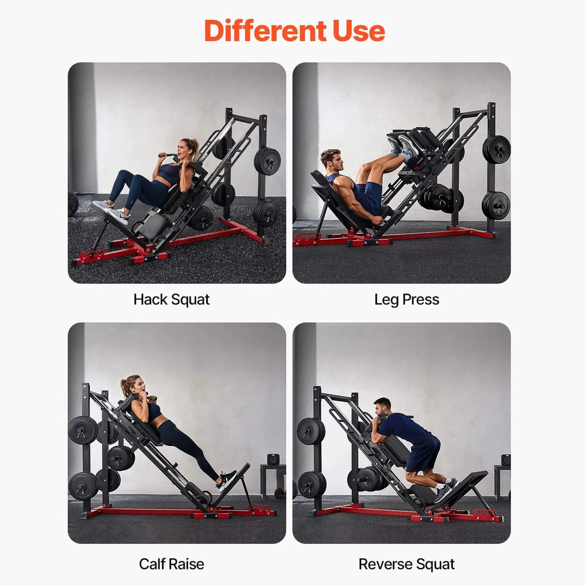 2000LBS Adjustable Leg Press And Hack Squat Machine For Home Gym Workouts | 2000 lb | Weight Lifting Machine & Rack | Home